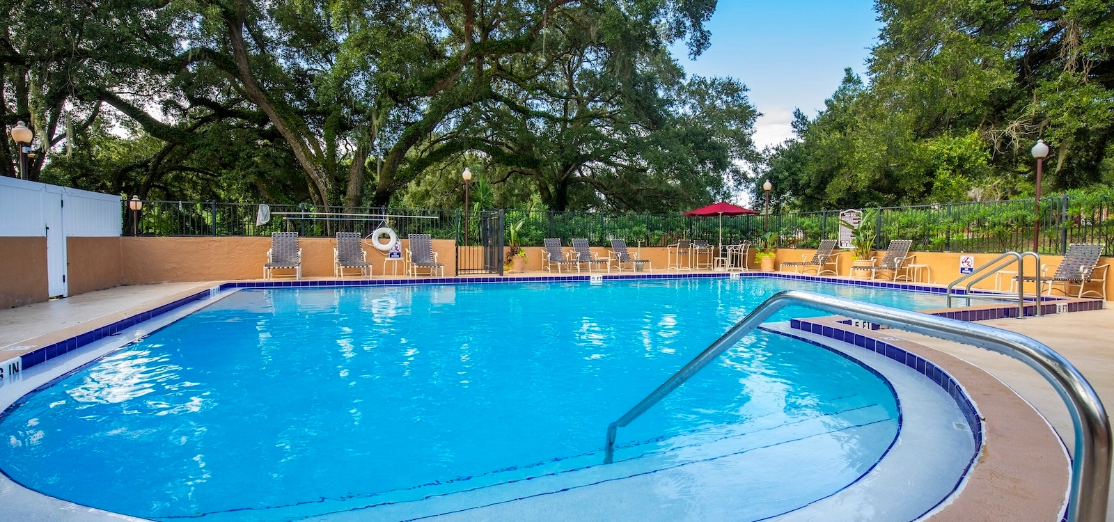 Beautiful community swimming pool for resident families