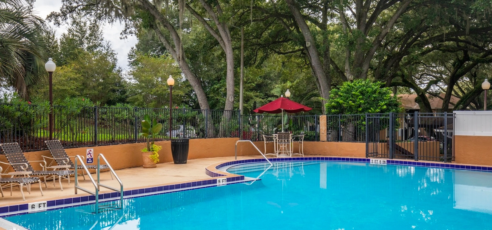 Beautiful community swimming pool for resident families